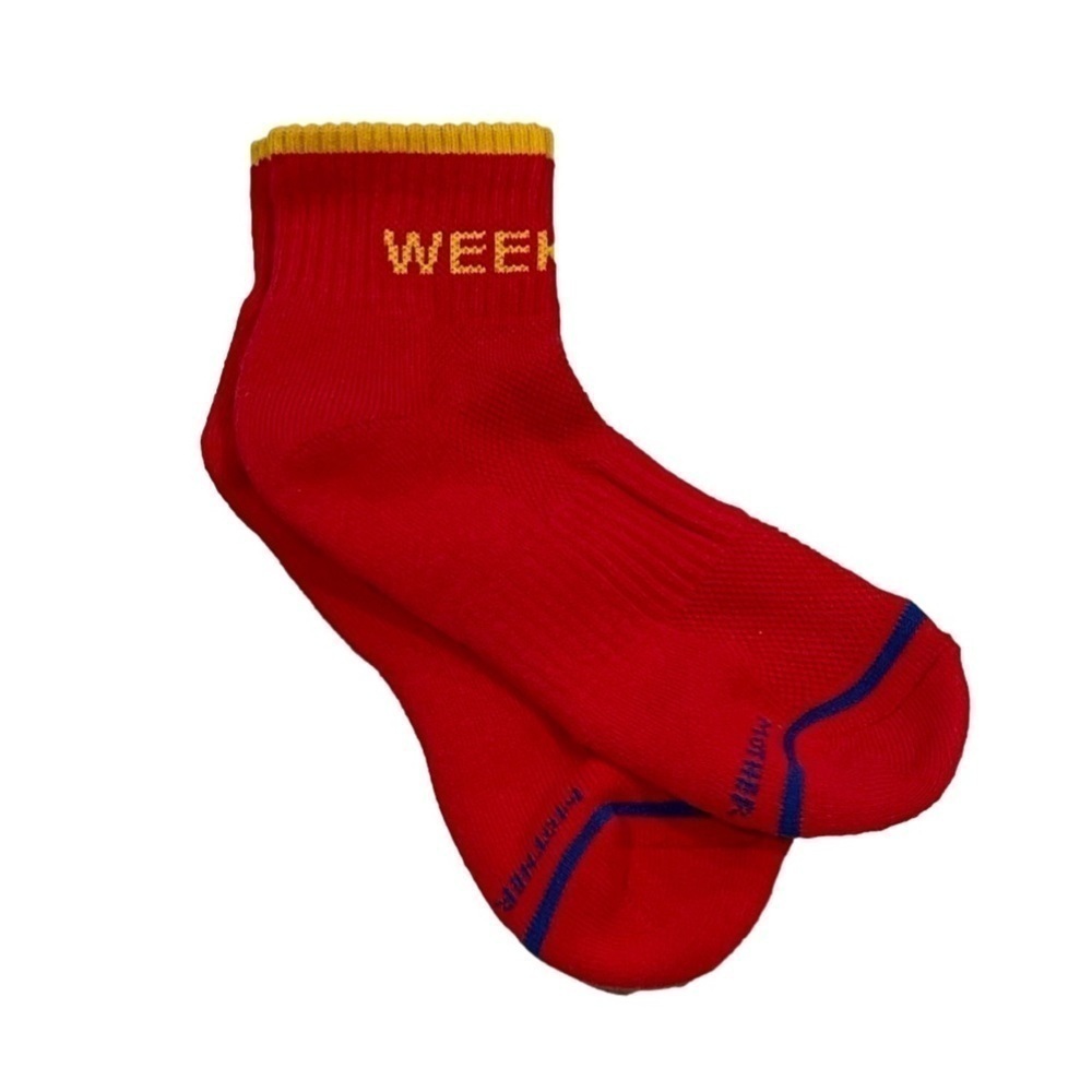 MOTHER Baby Steps Ankle Socks - Weekend Warrior - 4-Pack - Orange/Daffodil O/S